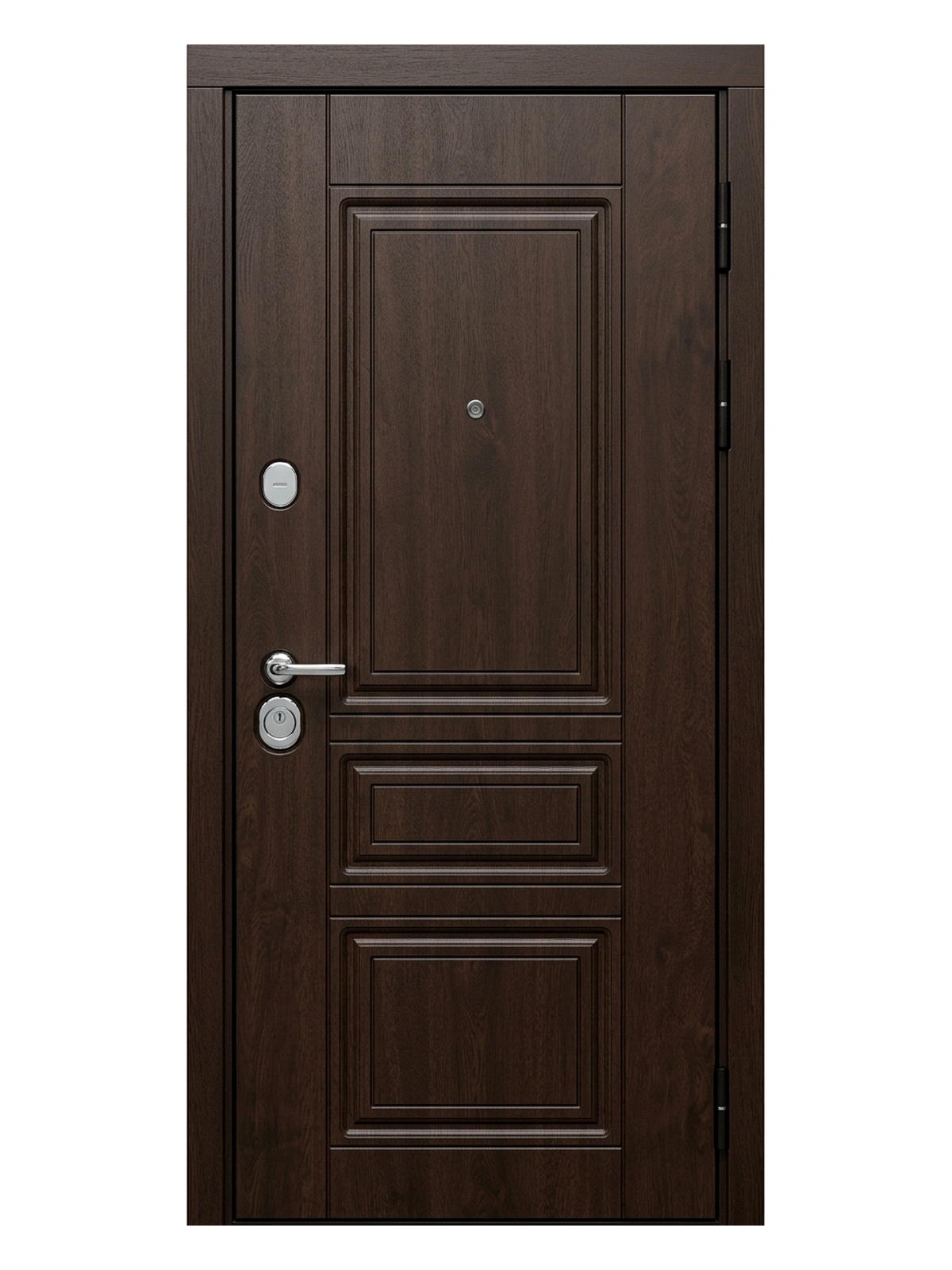 Верона — одностворчатая глухая входная дверь — каталожное фото STALEKS, коричневый МДФ