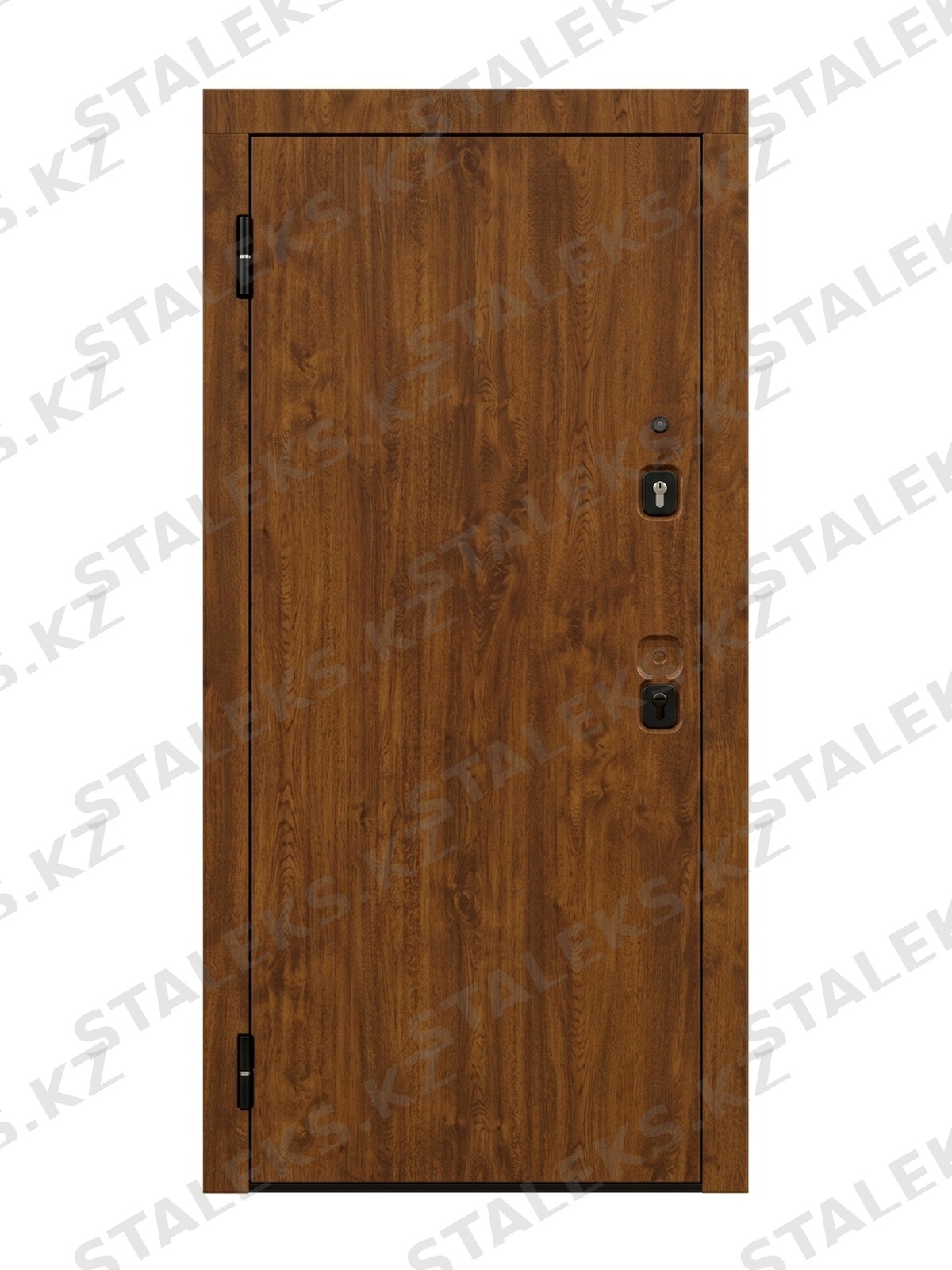 Элит — одностворчатая глухая дверь коричневого цвета — каталожное фото STALEKS, коричневый под дерево МДФ