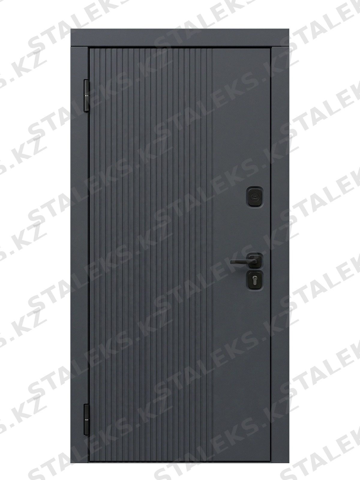 Элит — одностворчатая глухая дверь серого цвета — каталожное фото STALEKS, серый МДФ