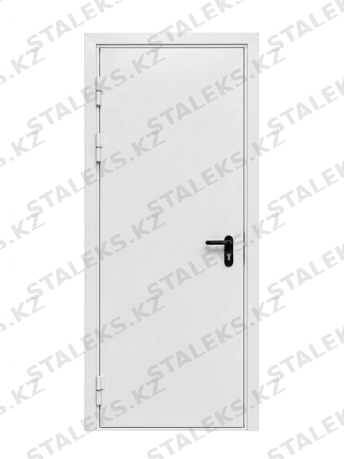 ДСТ — одностворчатая глухая металлическая дверь — каталожное фото STALEKS, белый металл