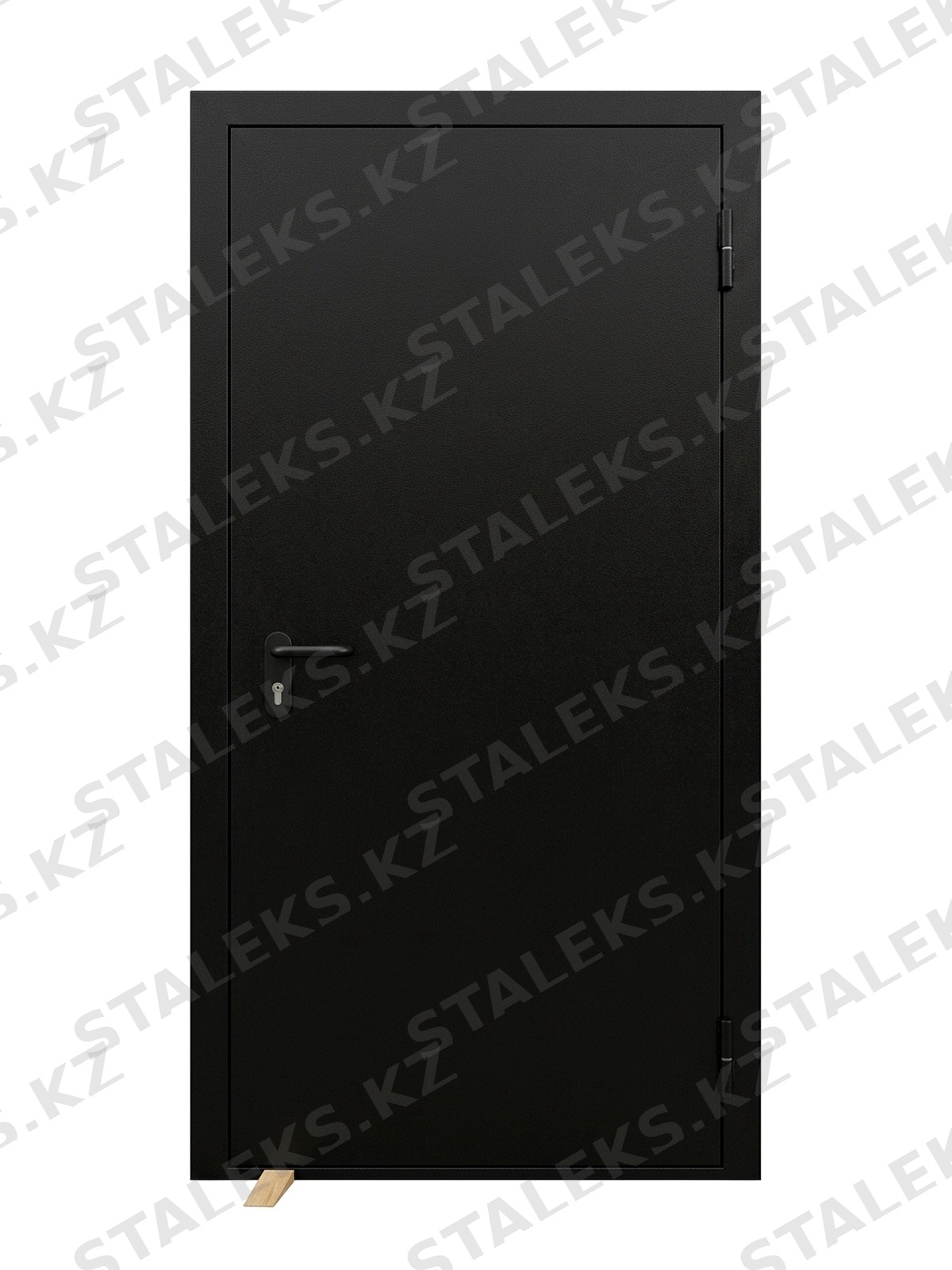 ДСТ — одностворчатая глухая металлическая дверь — каталожное фото STALEKS, черный металл