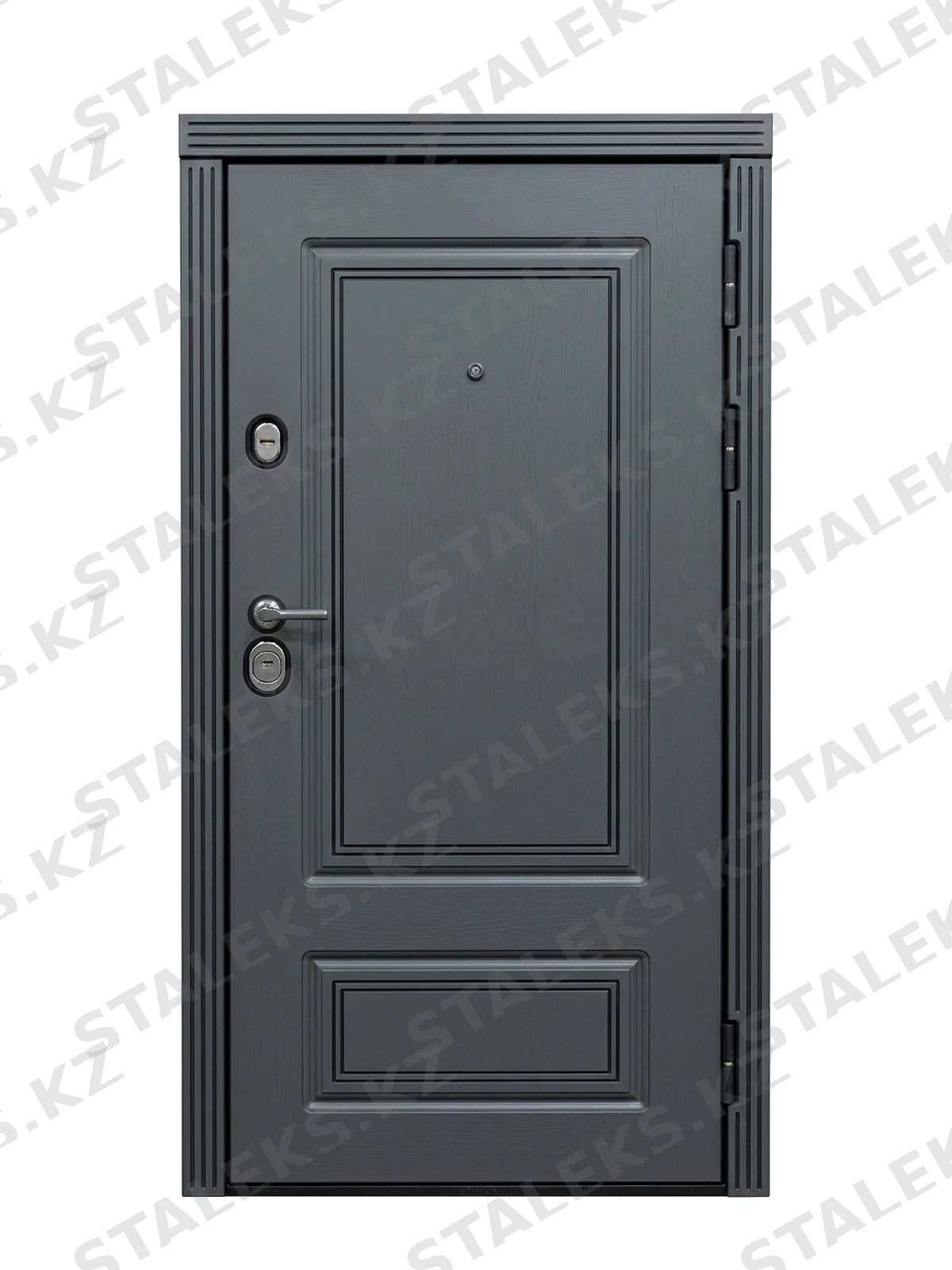 Верона — одностворчатая глухая дверь серого цвета — каталожное фото STALEKS, серый МДФ