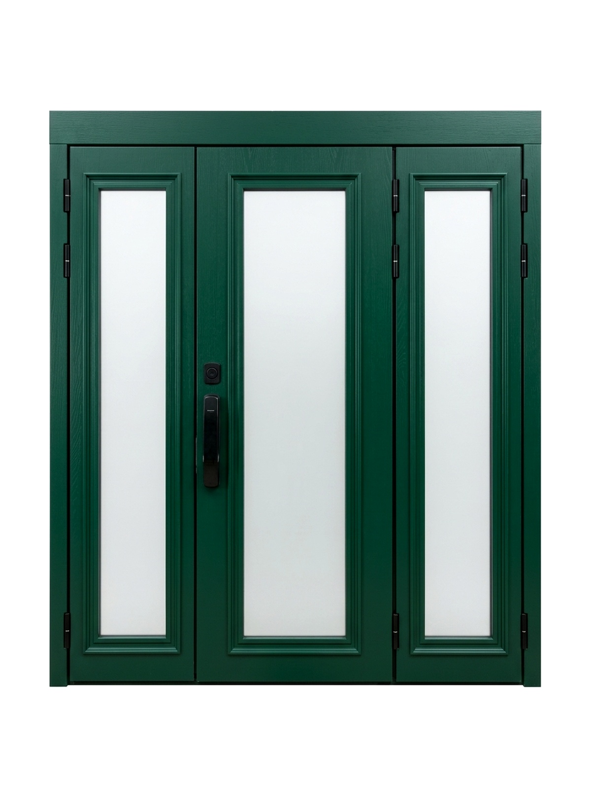 Венеция — трёхстворчатая остеклённая дверь в зелёном цвете — каталожное фото STALEKS, зеленый МДФ