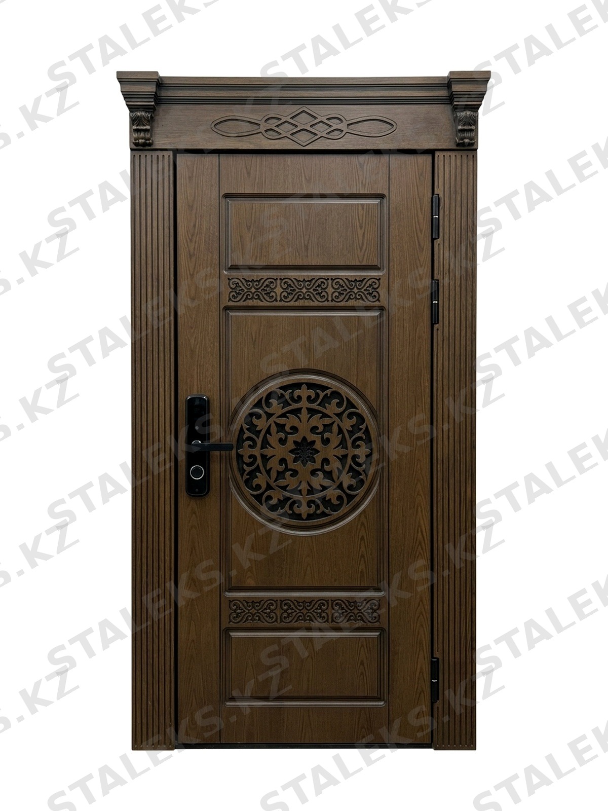 Палермо — одностворчатая глухая дверь в коричневом исполнении — каталожное фото STALEKS, коричневый МДФ