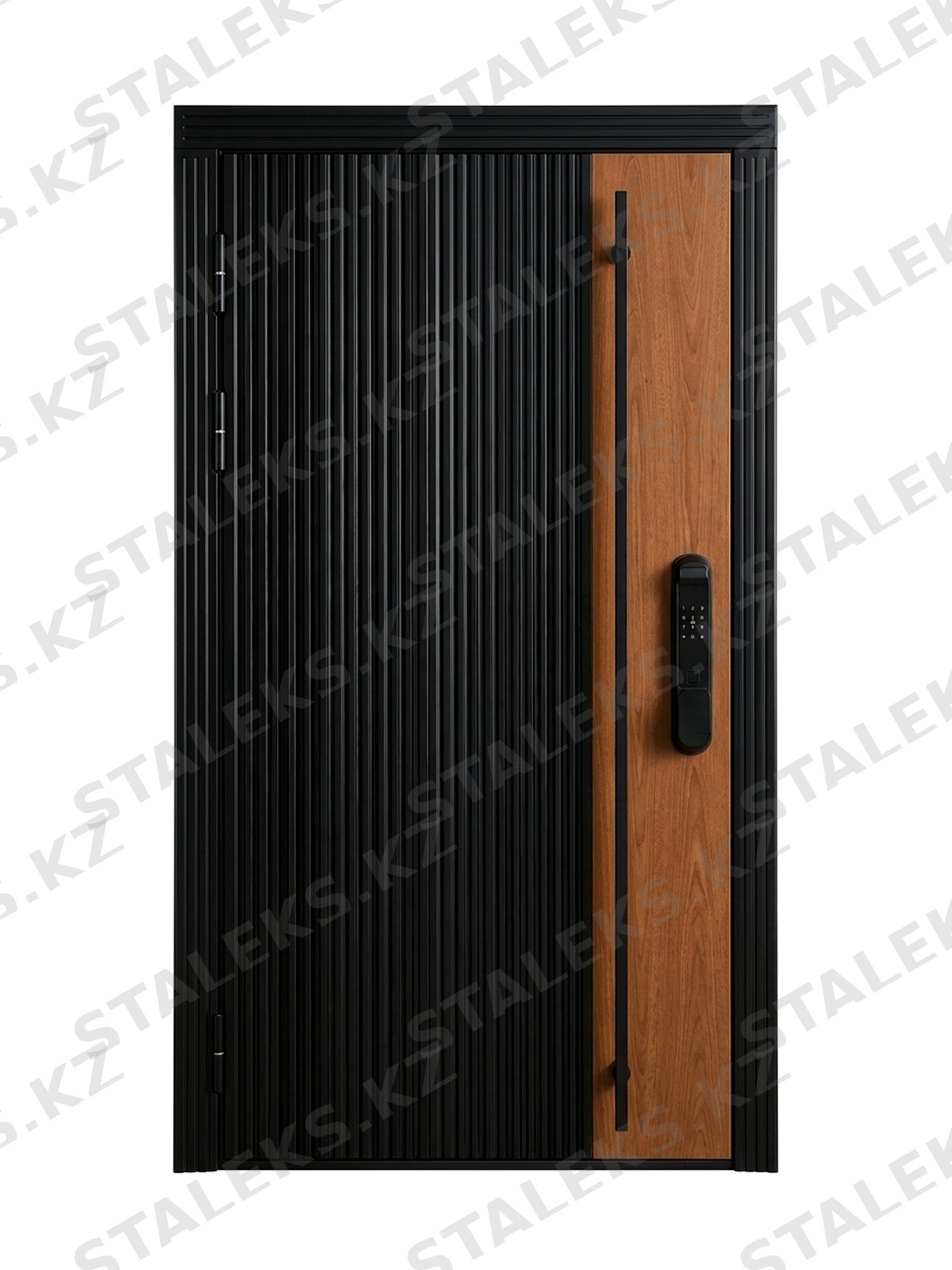 Элит — одностворчатая глухая дверь с эффектной отделкой — каталожное фото STALEKS, чёрный, коричневый комбинированная