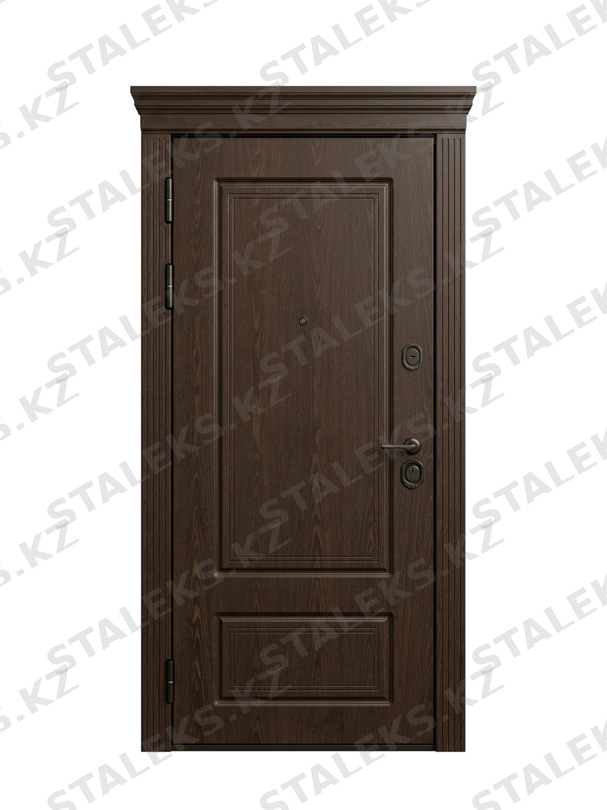 Палермо — одностворчатая глухая дверь темно-коричневого цвета — каталожное фото STALEKS, тёмно-коричневый МДФ