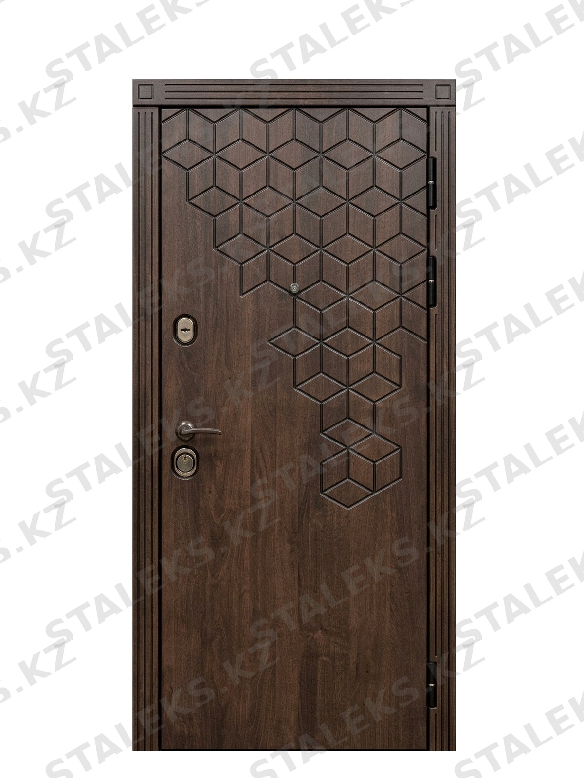 Верона — стильная одностворчатая глухая дверь — каталожное фото STALEKS, коричневый МДФ