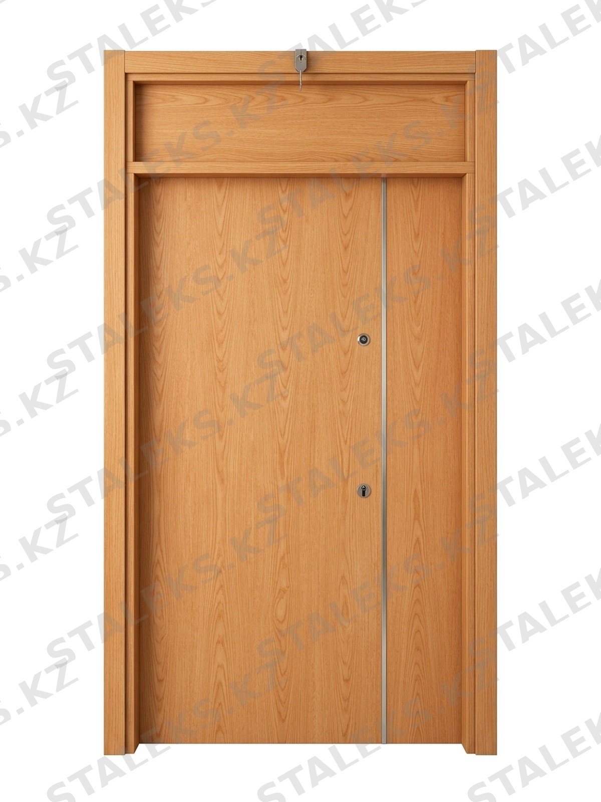 Палермо — двустворчатая глухая дверь из светлого дерева — каталожное фото STALEKS, светлое дерево МДФ