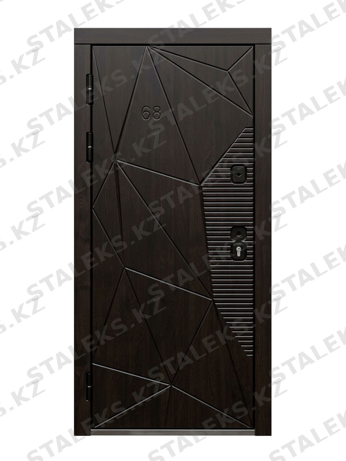 Верона — одностворчатая глухая дверь в темно-коричневом цвете — каталожное фото STALEKS, темно-коричневый МДФ