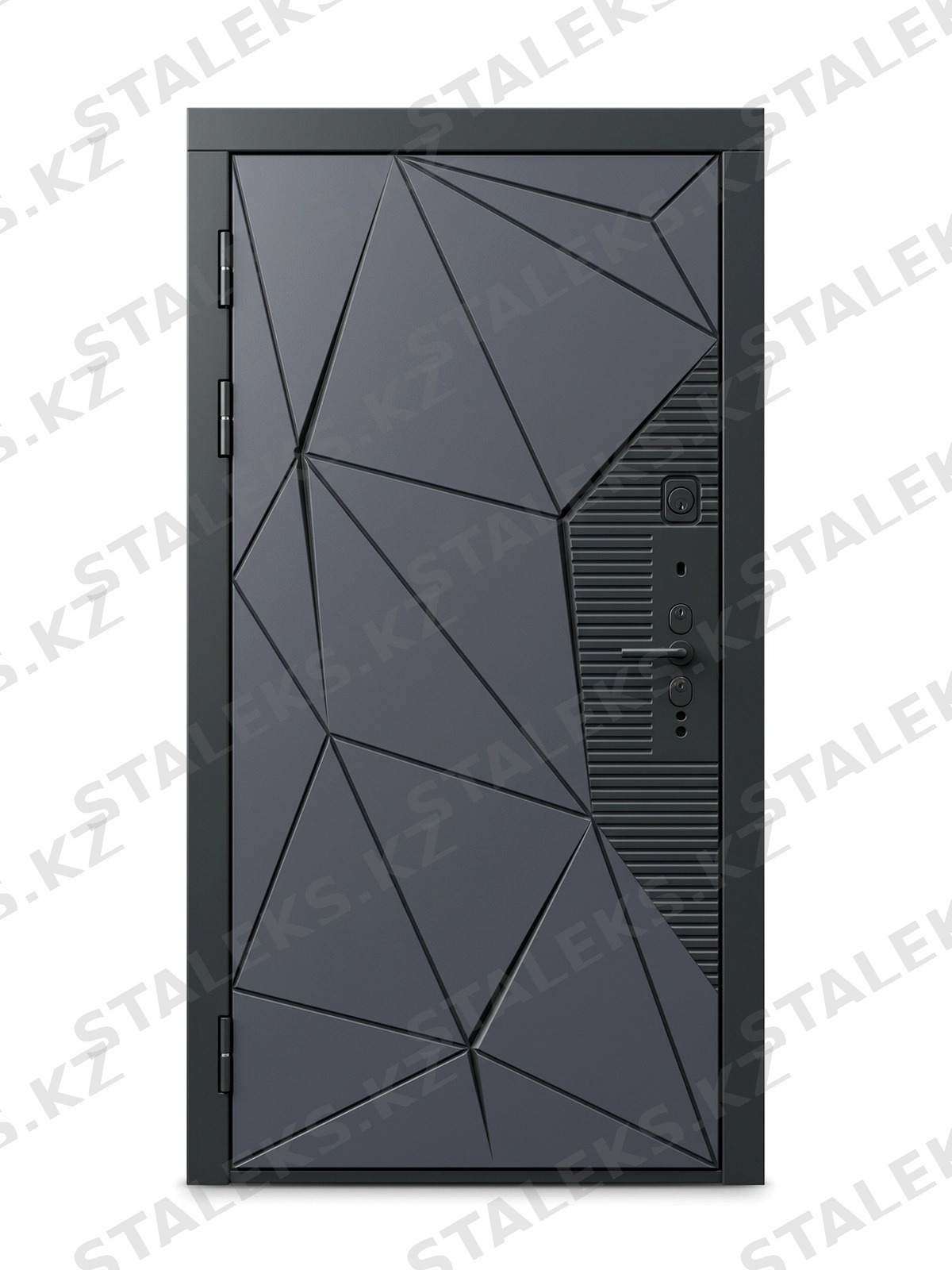 Верона — одностворчатая глухая дверь темно-серого цвета — каталожное фото STALEKS, темно-серый МДФ