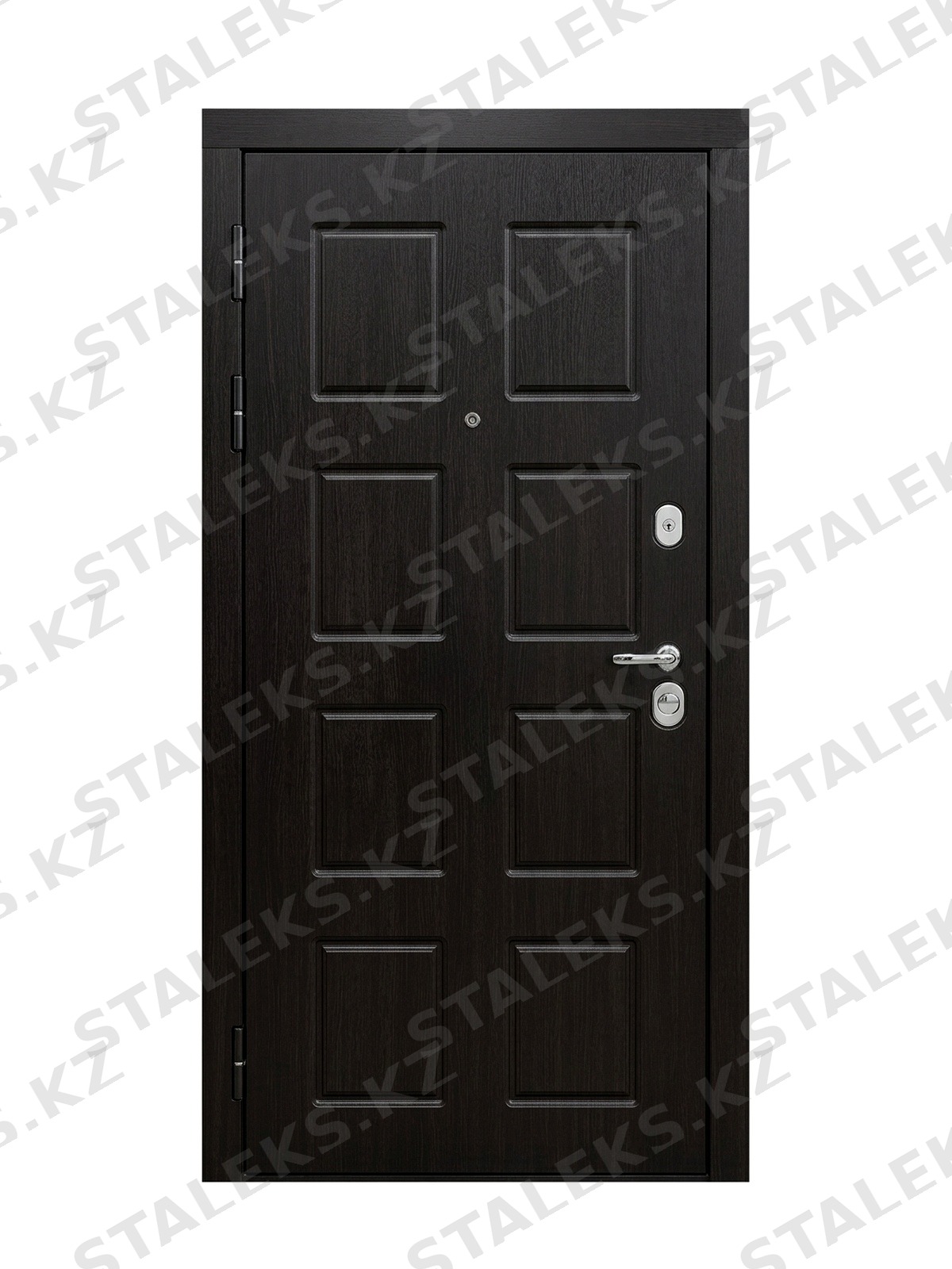 Элит — одностворчатая глухая дверь в темно-коричневом цвете — каталожное фото STALEKS, темно-коричневый комбинированная